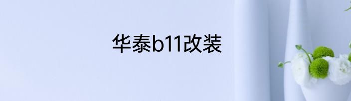 华泰b11改装