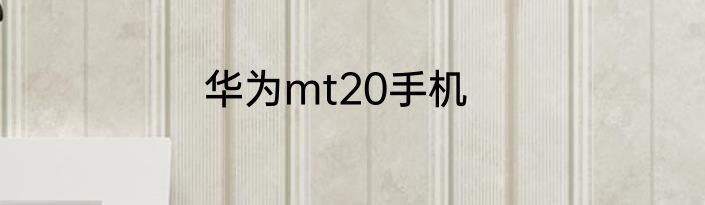 华为mt20手机