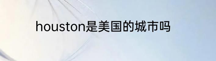 houston是美国的城市吗