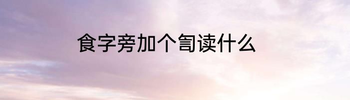 食字旁加个訇读什么