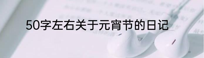 50字左右关于元宵节的日记