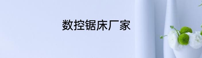 数控锯床厂家