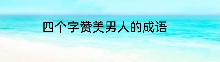 四个字赞美男人的成语