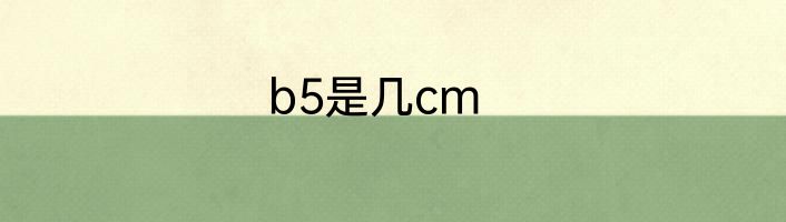 b5是几cm