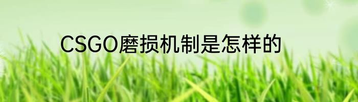 CSGO磨损机制是怎样的