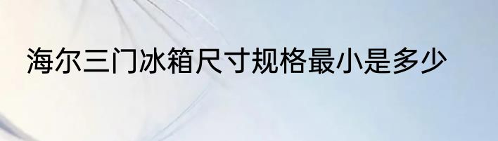 海尔三门冰箱尺寸规格最小是多少