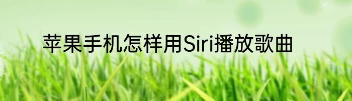 苹果手机怎样用Siri播放歌曲