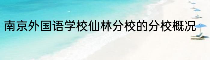 南京外国语学校仙林分校的分校概况
