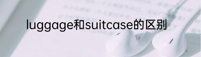 luggage和suitcase的区别