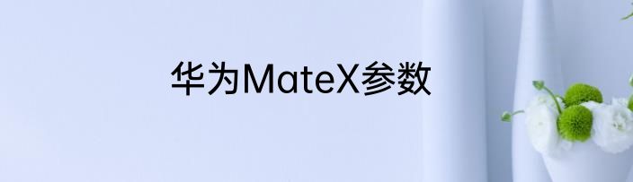 华为MateX参数