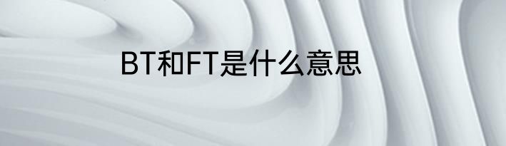 BT和FT是什么意思