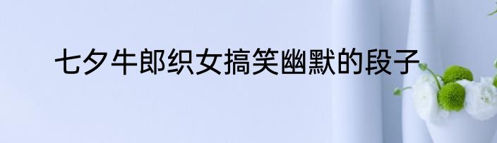 七夕牛郎织女搞笑幽默的段子