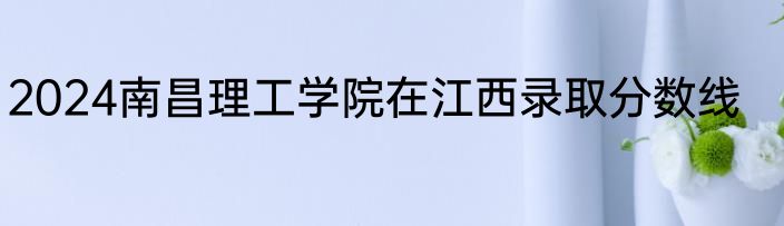 2024南昌理工学院在江西录取分数线