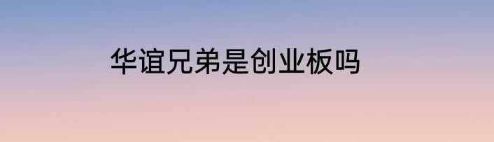 华谊兄弟是创业板吗